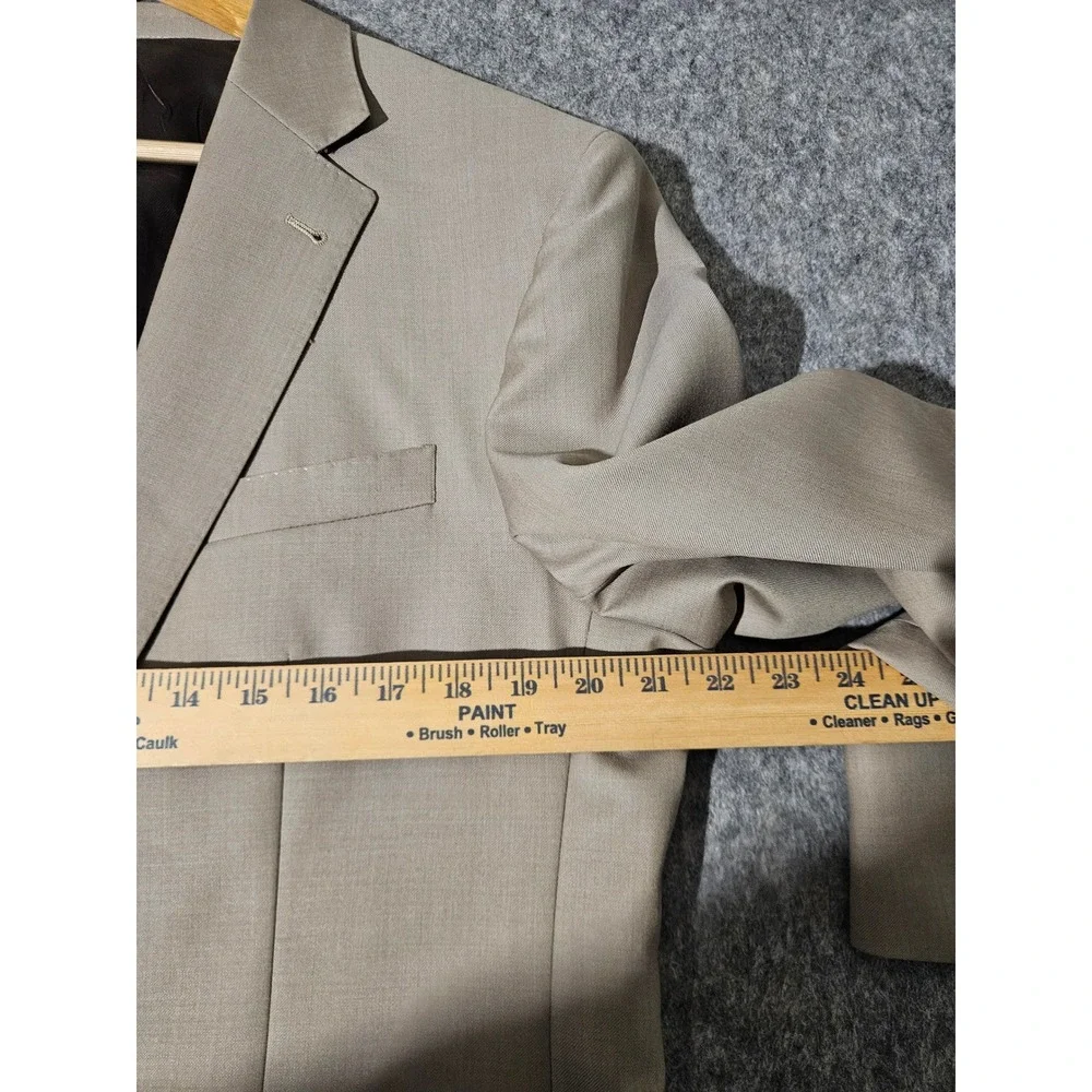 Jos A Bank 1905 Suit Jacket Mens 42L Tan 100% Wool Two Button Notch Lapel
